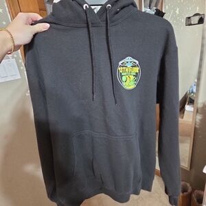 Black Hoodie with Alien Graphic